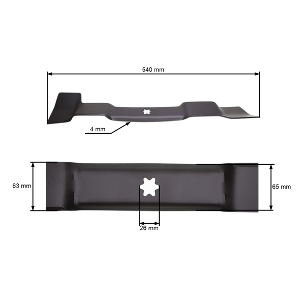 Nóż kosiarki 54 cm (21") do traktorów ogrodowych MTD Cub Cadet Troy Bilt Wolf Garten Garden (OEM 742-05254)