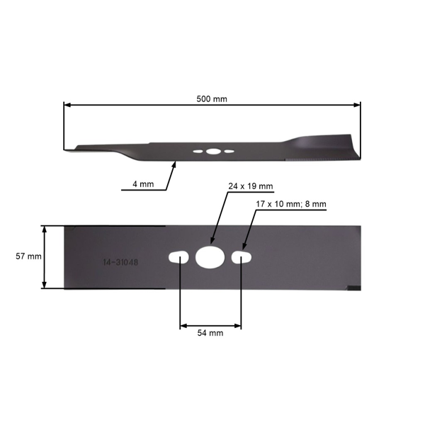Nóż kosiarki do kosiarek NAC Ryobi RLM52 50 cm (70130360S)