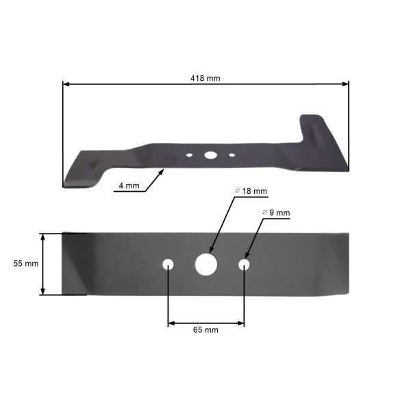 Nóż kosiarki lewy 41,8 cm (17") do traktorków ogrodowych Castel Garden Alpina Stiga Mountfield (OEM 182004359/0)