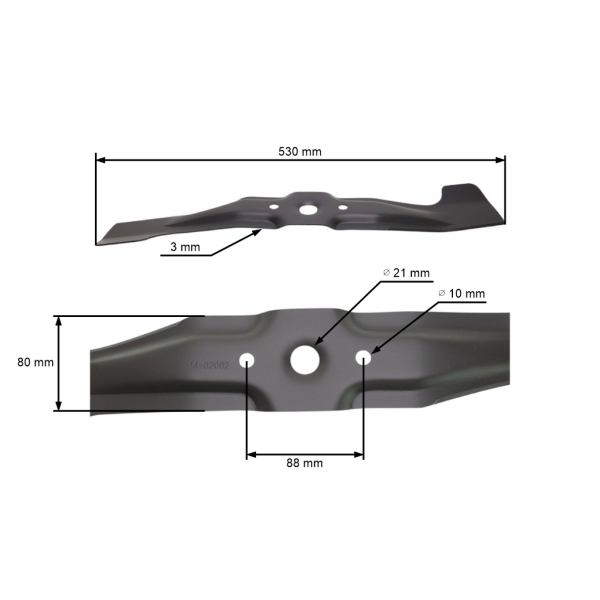 Nóż koszący 53 cm (21") do kosiarek Honda HRX 537 HRX 537 C1 HRX 537 C2 HRB 535 HRD 536 IZY 53 (OEM 72511-VH7-000)
