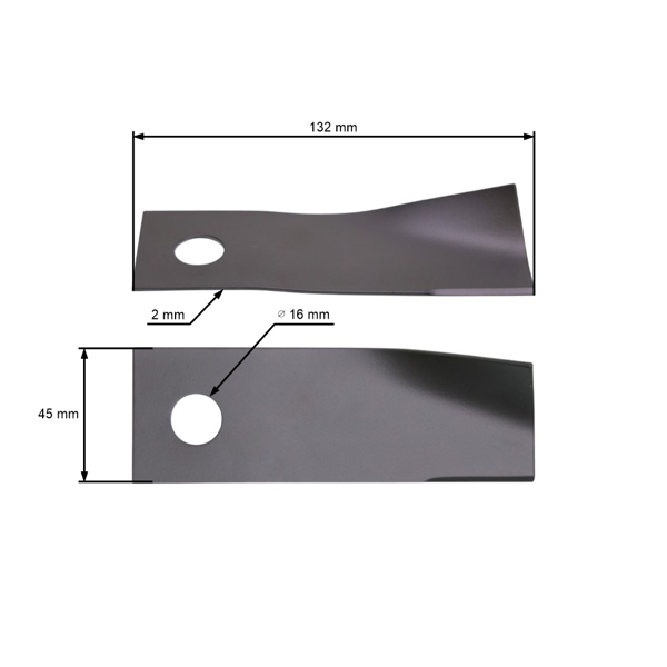 Nóż tnący 13,2 cm (5") do kosiarek silnikowych Agroma Romet Weibang WB 454 HB WB 454 SB (OEM 5310410010)