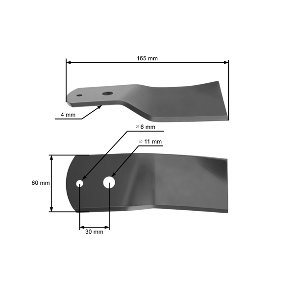 Nóż tnący 16,5 cm (7") do traktorków ogrodowych Stiga (OEM 1134-7880-01)
