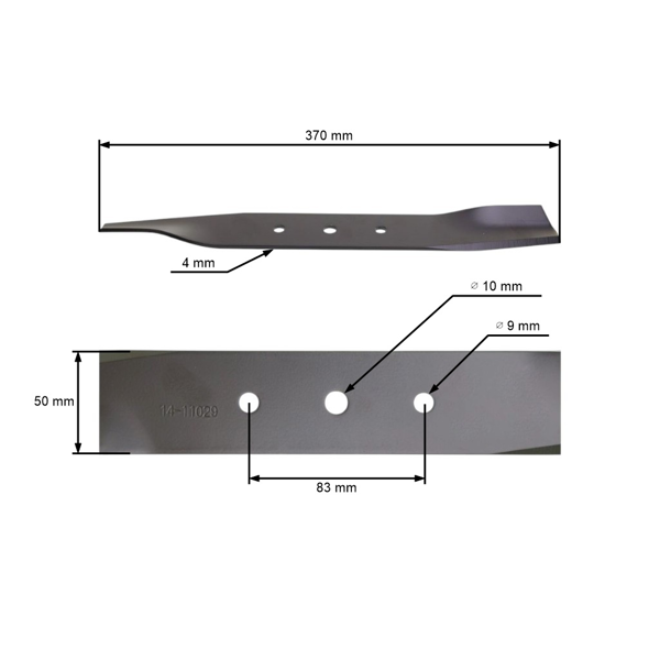 Nóż tnący 37 cm (14") do traktorów ogrodowych Stiga (OEM 1134-0456-00 1134-9001-01 1134045600 1134900101 1134-0456-00 1134-1903-01)