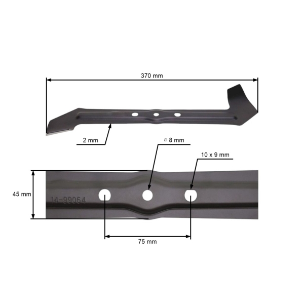 Nóż tnący 37 cm (15") do kosiarek elektrycznych Gardena PowerMax (OEM 4016-00.701.00)
