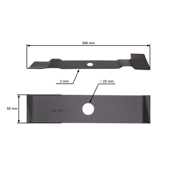 Nóż tnący 39,8 cm (16") do kosiarek elektrycznych AL-KO Alko Comfort 40E (OEM 463915 112567)