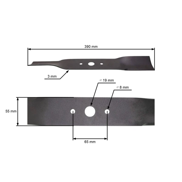 Nóż tnący 39 cm (15") do chińskich kosiarek silnikowych Agroma Megagroup Faworyt i kosiarek hobbystycznych (OEM 270011810)