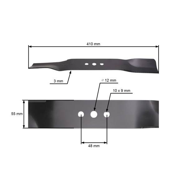 Nóż tnący 41 cm (16") do chińskich kosiarek silnikowych i kosiarek hobbystycznych Hortmasz Dym Hortus Leroy Merlin Victus (OEM JL43Z04-01)