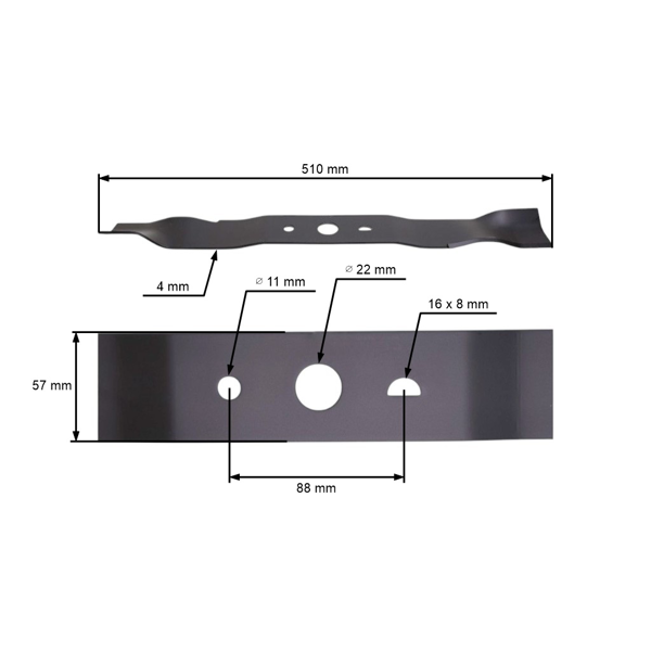 Nóż tnący do kosiarek silnikowych G-Force 51 cm (460206G)