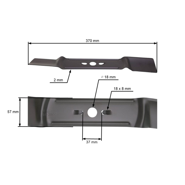 Nóż tnący do kosiarki akumulatorowej Stihl RMA339 37 cm (63207020140)