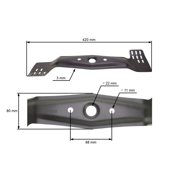Nóż tnący do kosiarki silnikowej Honda HRB 425 SX HRE 42B 42 cm (72511-VG8-A50)