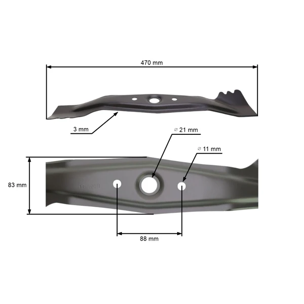 Nóż tnący do kosiarki silnikowej Honda HRB 475 HRB 476 47 cm (72511-VE0-741)