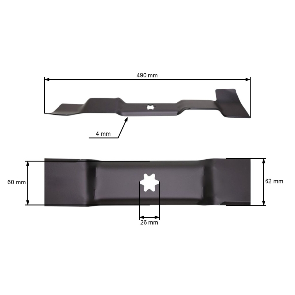 Nóż tnący do traktorków ogrodowych MTD 49 cm lewy (742-05255)