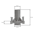 Obudowa adaptera trzpienia do ciągników ogrodowych Husqvarna Jonsered Partner McCulloch Craftsman Poulan (OEM 532187281)
