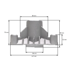 Obudowa adaptera trzpienia do ciągników ogrodowych Husqvarna Jonsered Partner McCulloch (OEM 532137152 137152)