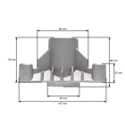Obudowa adaptera trzpienia do ciągników ogrodowych Husqvarna Jonsered Partner McCulloch (OEM 532137152 137152)