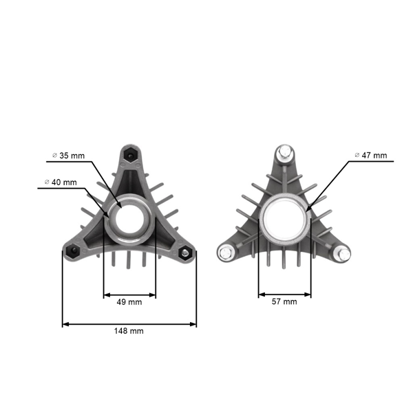 Obudowa adaptera trzpienia do ciągników ogrodowych Husqvarna Jonsered Partner McCulloch Rally VIKING Craftsman Poulan (OEM 6109 004 2010 532128774)