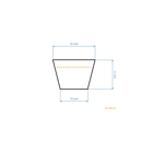 Pas klinowy 1159 mm x 1219 mm x 16,0 mm do ciągników ogrodowych MTD MasterCut Brill Yardman Gutbrod Fleurelle Raiffeisen (OEM 754-0370 954-0370)