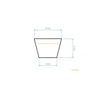 Pas klinowy 1225 mm x 1293 mm do traktorów ogrodowych MTD (OEM 754-0444 954-0444)