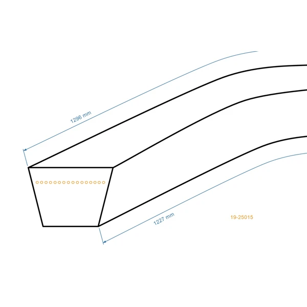Pas klinowy 1225 mm x 1293 mm do traktorów ogrodowych MTD (OEM 754-0444 954-0444)