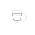Pas klinowy 1670 mm x 1730 mm x 16,0 mm do traktorów ogrodowych MTD MasterCut Brill Yardman Gutbrod Fleurelle Raiffeisen Iseki (OEM 754-0626 954-0626)