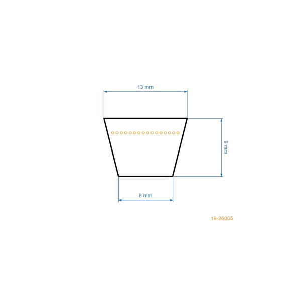 Pas klinowy 2150 mm x 2200 mm x 13 mm do traktorów ogrodowych Murray (OEM 037X62MA 37X62 710209 213676)
