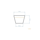 Pas klinowy 2239 mm x 2299 mm x 16,0 mm do ciągników ogrodowych MTD Gutbrod Bolens Craftsman Yard Machines (OEM 954-0467A 754-0467A 754-0467 954-0467)