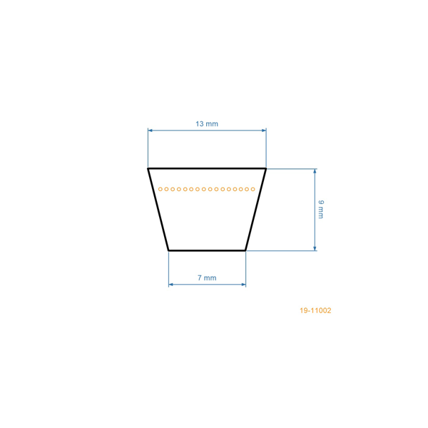 Pas klinowy 2438 mm x 2488 mm x 13 mm do traktorów ogrodowych Castel Garden Honda Sabo Sabre Iseki Dolmar Cooer Scag Brill Alpina (OEM 35062011/0 664.062.011)