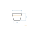 Pas klinowy 2607 mm x 2667 mm x 16,0 mm do traktorów ogrodowych MTD Gutbrod Bolens Yardman (OEM 754-04069A 954-04069A 754-04069)