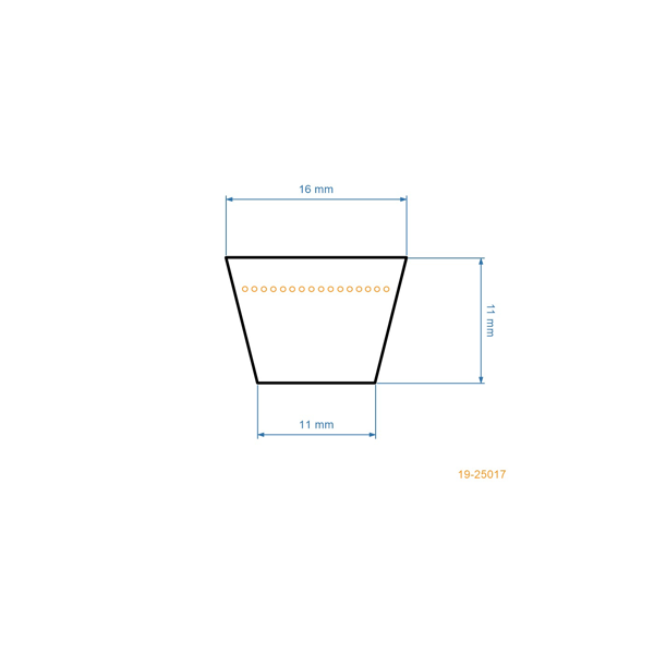 Pas klinowy 2607 mm x 2667 mm x 16,0 mm do traktorów ogrodowych MTD Gutbrod Bolens Yardman (OEM 754-04069A 954-04069A 754-04069)