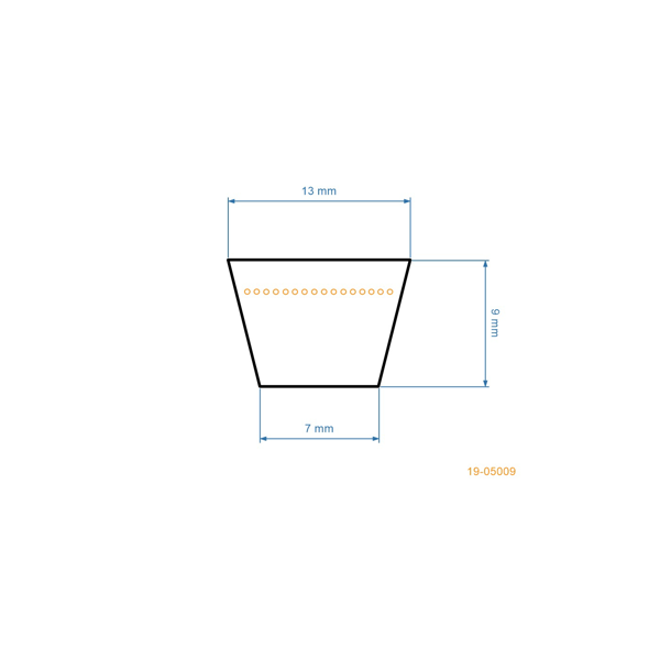 Pas klinowy 2819 mm x 2869 mm x 13 mm do ciągników ogrodowych Husqvarna Partner Jonsered Poulan McCulloch Craftsman (OEM 532441834 583560610 170140)