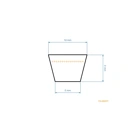 Pas klinowy 774 mm x 825 mm x 10 mm do pił łańcuchowych AL-KO Alko HIGHLINE (OEM 474832)