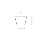 Pas klinowy 787 mm x 838 mm x 10 mm do pił łańcuchowych AL-KO Alko SILVER 51BR 520BR (OEM 462714 452714)