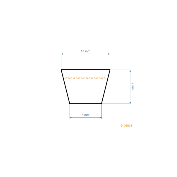 Pas klinowy 825 mm x 863 mm x 10 mm do kosiarek spalinowych, wertykulatorów i innego sprzętu ogrodniczego