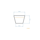 Pas klinowy 865 mm x 903 mm x 10 mm do kosiarek spalinowych, wertykulatorów i innego sprzętu ogrodniczego