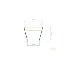 Pas klinowy 997 mm x 1066 mm x 16,2 mm do kosiarek MTD (OEM 754-04171A 754-04171 954-04171)