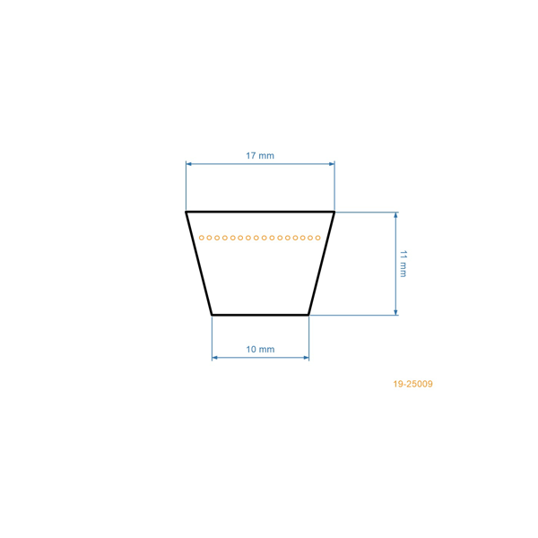 Pas klinowy 997 mm x 1066 mm x 16,2 mm do kosiarek MTD (OEM 754-04171A 754-04171 954-04171)