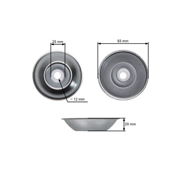 Płyta dociskowa noża koszącego z otworem o średnicy wewnętrznej 12 mm, do kos spalinowych i podkaszarki silnikowej