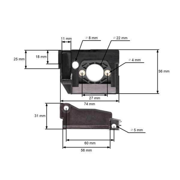 Podstawa gaźnika do pił łańcuchowych przeznaczonych na rynek chiński i hobbystyczny z silnikiem o pojemności 45 cm3, 52 cm3 i 58 cm3