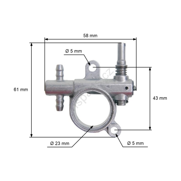 Pompa olejowa do chińskich pił łańcuchowych i pił z marketów hobbystycznych o pojemności silnika 38cc