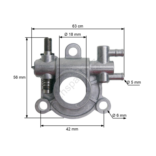 Pompa olejowa do chińskich pił łańcuchowych i pił z marketów hobbystycznych o pojemności silnika 62cc