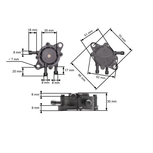 Pompa paliwa do silników Briggs & Stratton (OEM 491922 691034 692313 808492 808656)