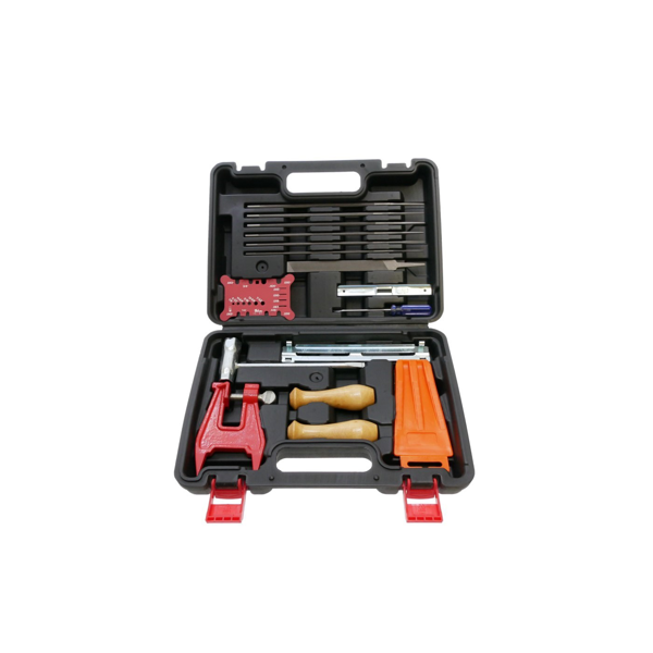 Przenośna walizka z narzędziami do ostrzenia łańcuchów pił