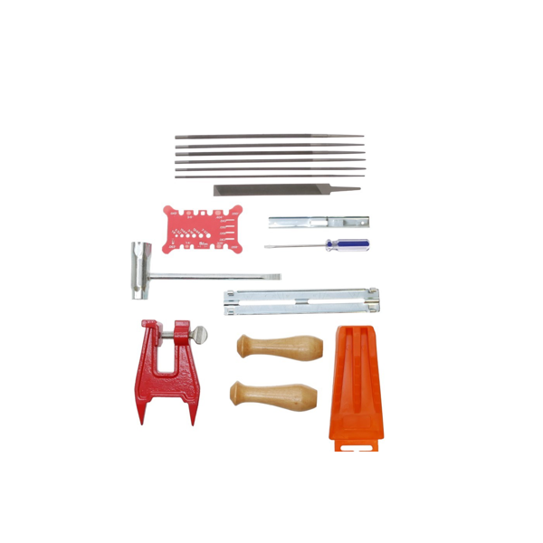 Przenośna walizka z narzędziami do ostrzenia łańcuchów pił