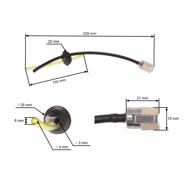 Przewód paliwowy do pił łańcuchowych Partner P340S P350S P360S (OEM 574227301)