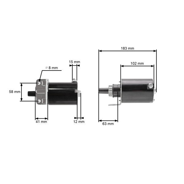 Rozrusznik elektryczny do silników Briggs & Stratton 16,0 PS 18,0 PS Cub Cadet GT2521 LT2180 John Deere M143512 (OEM 691564 808106 693469)