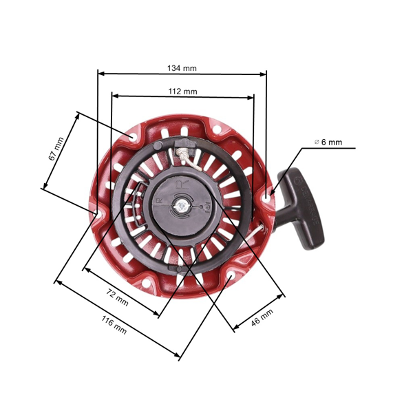 Rozrusznik HONDA plastikowy zaczep GX100 - 28400-Z0D-V02ZC