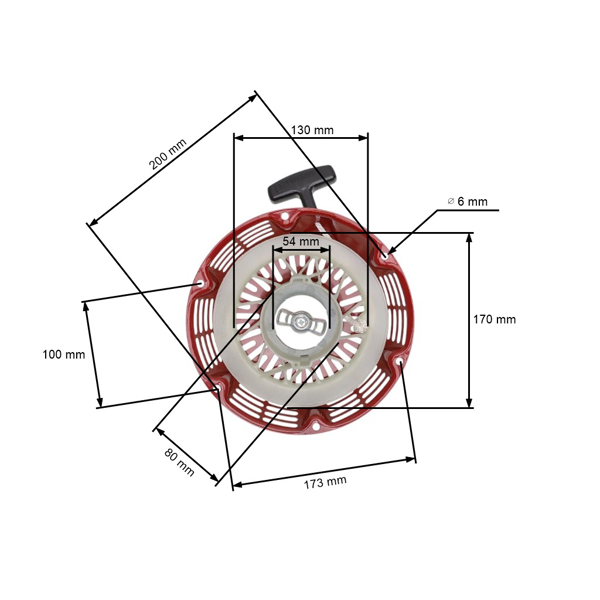 Rozrusznik kompletny z licznikiem do silników Honda GX340 GX390 GX610 GX620 o mocy 11,0 PS 13,0 PS 18,0 PS 20,0 PS (OEM 28400-ZE3-W01ZA 28400-ZE3-W01)