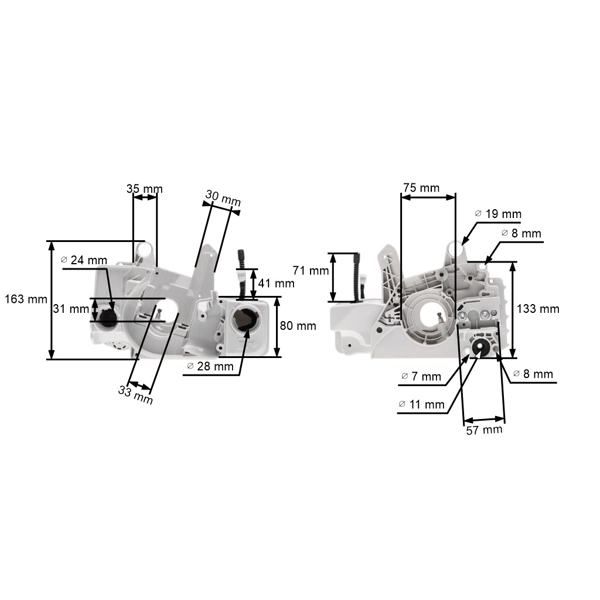 Skrzynia korbowa do pił łańcuchowych Stihl 021 023 025 MS210 MS230 MS250 (OEM 11230203033)