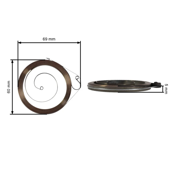 Sprężyna rozrusznika HS PARTS do pilarek Stihl TS400 (OEM 42231900600)