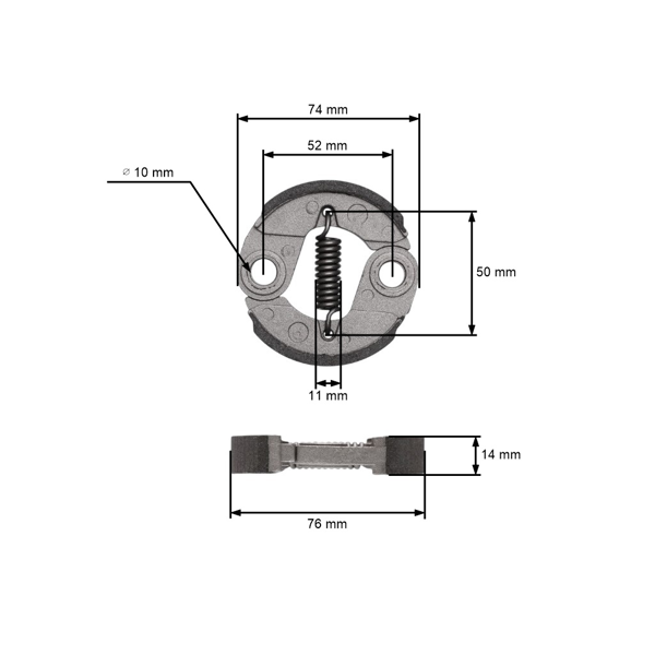 Sprzęgło do kos spalinowych chińskich i wykaszarek z rynków hobbystycznych o pojemności silnika 32 cm3 43 cm3 52 cm3